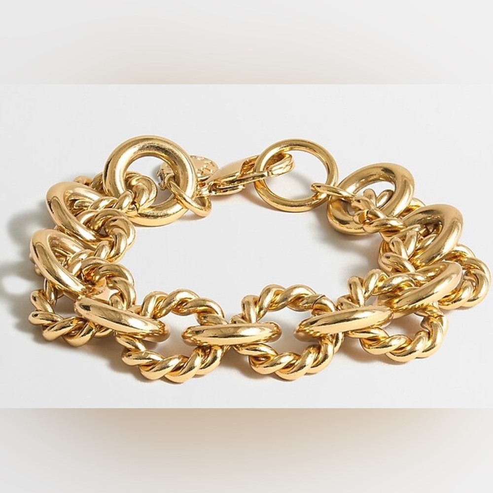 J Crew Gold-plated chain-link bracelet
